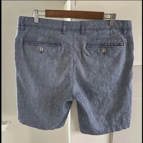 Ted Baker Men’s Linen Blend Shorts 34 Casual Summer Walking Travel Blue - Picture 3 of 8